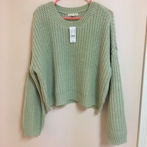 Mint green knit sweater
